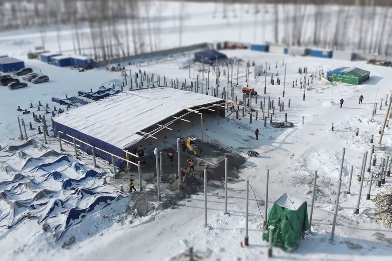 Состояние объекта строительства КСПГ «Тобольск» на февраль 2021 г.