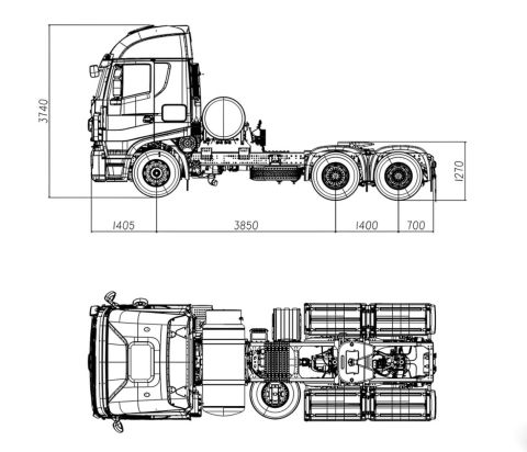 ТЯГАЧ SAIC HONGYAN 6×4 LNG